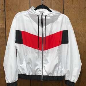 White Windbreaker
